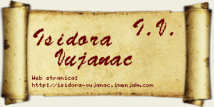 Isidora Vujanac vizit kartica